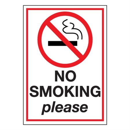 No Smoking Please -Decal